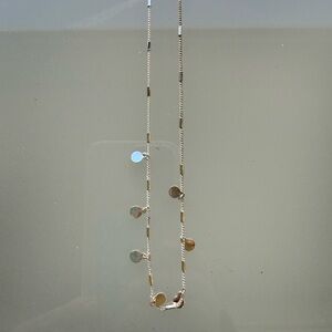 Delicate Silver Disc Charm Necklace | Adjustable Chain